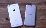 iPhone 6s Plus nằm cạnh HTC One A9
