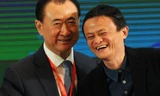 Wang Jianlin (trái) và Jack Ma. (Nguồn: Getty images)
