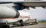 Máy bay vận tải An-124 của Nga tiếp tục đưa hàng viện trợ nhân đạo sang Syria. Ảnh: RIA Novosti