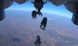 Không quân Nga ném bom mục tiêu IS ở Syria. Ảnh: Bộ Quốc phòng Nga