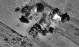 Một mục tiêu khủng bố tại Syria bị không quân Nga phá hủy. Ảnh: RIA Novosti