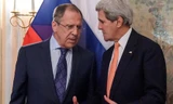 Ngoại trưởng Nga Lavrov và Ngoại trưởng Mỹ Kerry tại một cuộc gặp