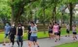Người dân sắp được tập thể dục trở lại ở Công viên Thống nhất (Hai Bà Trưng, Hà Nội).