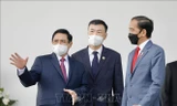 Hình ảnh Thủ tướng Phạm Minh Chính chào xã giao Tổng thống Indonesia