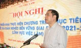 Cục trưởng Cục Việc làm Vũ Trọng Bình phát biểu tại hội nghị (Ảnh: Thanh Tùng).