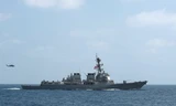 Tàu khu trục USS Mason DDG-87 của Hải quân Mỹ. Ảnh: Reuters.