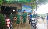 Mô hình điểm rửa xe gây quỹ thực hiện trên địa bàn xã Hà Bắc, tỉnh Thanh Hóa.