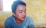 Vũ Văn Quỳnh, 24 tuổi, khi bị bắt tại cơ quan công an