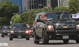 Nhìn gần dàn xe đặc chủng hộ tống Phó Tổng thống Mỹ trên đường phố Hà Nội
