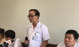 PGS.TS Trần Minh Điển thông báo tình trạng sức khoẻ của cháu T.A
