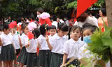 Thầy trò, phụ huynh Tiểu học Nam Thành Công rộn ràng dự lễ khai giảng sau 2 năm không thể tổ chức