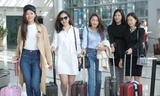 Dàn Hoa hậu, Á hậu 'đổ bộ' sân bay Buôn Ma Thuột