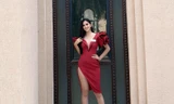 Tiểu Vy ghi điểm trong ngày đầu ở Miss World với váy đỏ rực gợi cảm