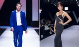 Nguyễn Thị Loan phấn khích khi xem thủ môn Bùi Tiến Dũng diễn catwalk