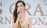 Á hậu Phương Nga tự tin hát 'Hello Vietnam' tại dạ tiệc Miss Grand