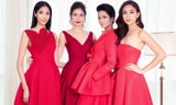 H'Hen Niê mặc váy đỏ rực 'đọ dáng' cùng HHHV Dayana Mendoza