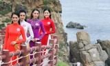 30 thí sinh hoa hậu phía Nam làm sáng bừng Eo Gió với áo dài rực rỡ