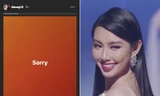 Thuỳ Tiên gửi lời xin lỗi sau khi trượt top 15 Hoa hậu Quốc tế 2018.