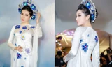 Á hậu Huyền My tái xuất sàn catwalk, mặc áo dài trăm triệu làm vedette