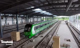 Một trong 5 đoàn tàu tại khu vực Depot của dự án