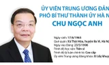 Chân dung tân Phó Bí thư Thành ủy Hà Nội Chu Ngọc Anh