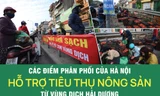 Các điểm phân phối của Hà Nội hỗ trợ tiêu thụ nông sản từ vùng dịch Hải Dương
