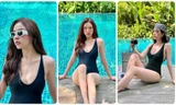 Á hậu Thuý An diện đồ bơi một mảnh khoe vòng một cực gợi cảm