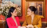 Hoa hậu Tô Diệp Hà và Hoa hậu Hương Giang. 