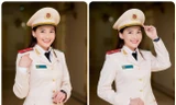 Bảo Thanh xinh đẹp rạng rỡ trong trang phục công an
