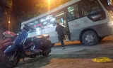 Văn phòng nhà xe Quỳnh Thanh tấp nập xe ra vào, trung chuyển khách