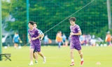 Các cầu thủ Việt Nam tập luyện trước Vòng loại thứ 3 World Cup 2022. ẢNH:NHẬT ĐOÀN 