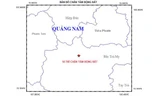 Sơ đồ tâm chấn trận động đất xảy ra vào sáng ngày 18/5. Ảnh Viện Vật lý địa cầu.