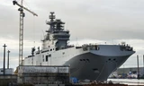 Tàu Mistral của Pháp. Ảnh TASS.