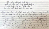 Thư tuyệt mệnh Tuấn gửi cho bố mẹ. Ảnh: Việt Đức.