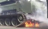 Động cơ xe chở tên lửa BUK có thể đã bốc cháy do sự lỗi rò dầu. Nguồn: YouTube
