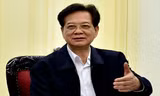 Thủ tướng tại cuộc họp nhằm chuẩn bị kỳ thi tốt nghiệp THPT và tuyển sinh ĐH, CĐ năm 2015 được tổ chức tại Văn phòng Chính phủ. Ảnh: Đình Nam/ VnExpress