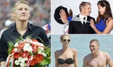 Schweinsteiger quyết định chia tay siêu mẫu Sarah Brandner (ảnh nhỏ dưới) để lên xe hoa với Ana Ivanovic.
