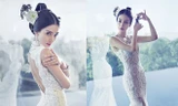 Angelababy khoe vẻ gợi cảm 'chết người' với váy cưới ôm sát