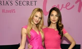 Hai người đẹp của Victoria's Secret - Candice Swanepoel và Lily Aldridge sánh đôi bên nhau trong buổi ra mắt dòng sản phẩm mới dành cho mùa lễ tình nhân năm 2015 tại New York, ngày 5/2.