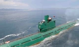 Một chiếc tàu ngầm của Triều Tiên. Ảnh: KCNA.