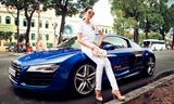 Thanh Hằng khéo khoe chân dài hun hút bên Audi R8 Coupe