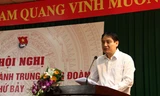 Bí thư thứ nhất T. Ư Đoàn Nguyễn Đắc Vinh phát biểu chỉ đạo Hội nghị. 