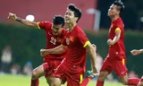 Công Phượng ăn mừng bàn thắng vào lưới U23 Malaysia. Ảnh: VSI.