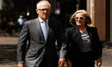 Tân Thủ tướng Úc Malcolm Turnbull và phu nhân, bà Lucy Huges. Ảnh: Getty.