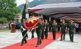 Truy điệu, an táng hài cốt liệt sỹ quân tình nguyện Việt Nam hy sinh tại Lào