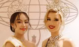 Thanh Thủy gặp đương kim Hoa hậu Trái Đất ở Mỹ