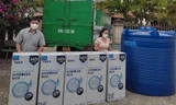 Đem máy lọc, bồn chứa nước tới các điểm trường ở huyện miền núi Vĩnh Thạnh