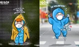 Có một Sài Gòn "chơn thành” và ấm áp trong mùa dịch dưới nét vẽ ngộ nghĩnh