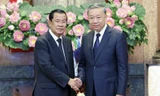 Chủ tịch nước Tô Lâm tiếp Chủ tịch Đảng Nhân dân Campuchia Hun Sen