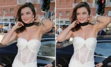 'Thiên thần nội y' suýt gặp sự cố vì diện váy cúp ngực